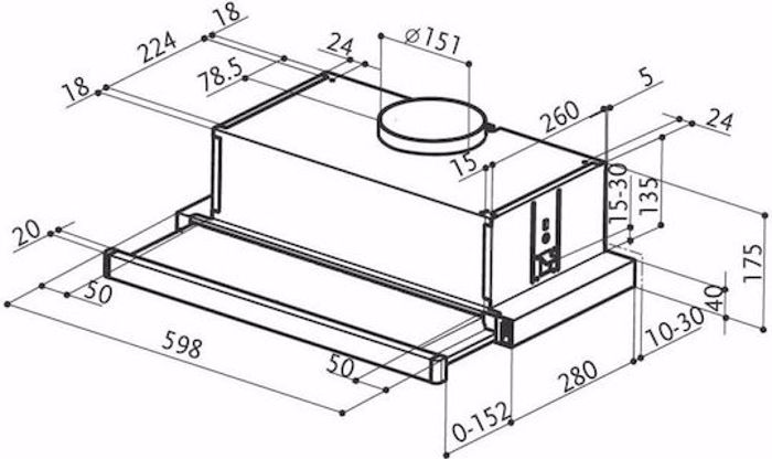 Aporrofitiras Suromenos Faber Flexa NG Glass W A60 Lefko 60 cm D